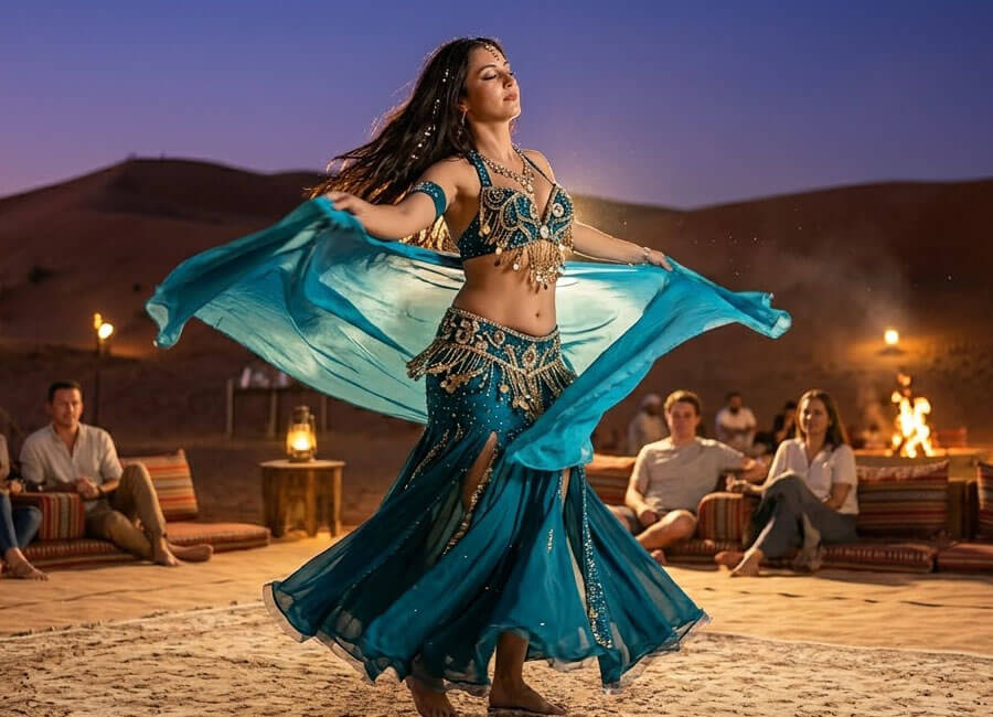 7-evening-desert-safari-dubai-belly-dance-tanoura-show